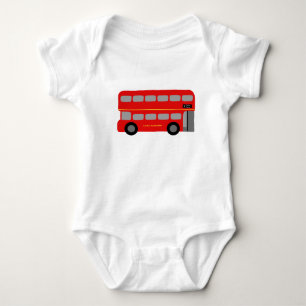 Red London Bus Baby Bodysuit