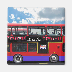 Red London Bus Double Decker Magnet