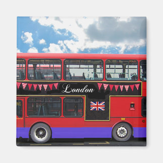 Red London Bus Double Decker Magnet