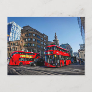 Red London Bus  Postcard