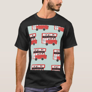 Red London Bus Vintage Pattern T-Shirt