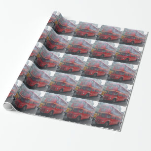 Red London Bus Wrapping Paper