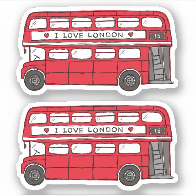 Red London double decker bus (Front)