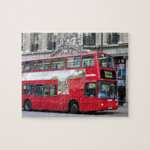 Red London Double Decker Bus, England Jigsaw Puzzle