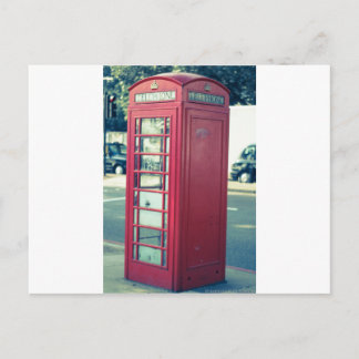 Red London Telephone Box Postcard
