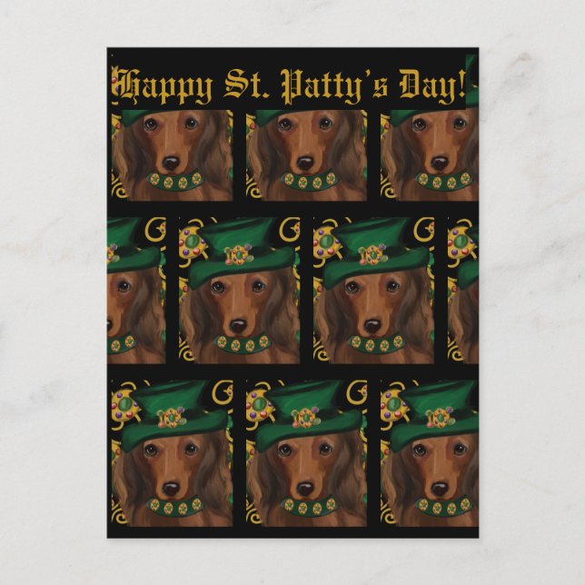 Red Long Haired Dachshund       Postcard (Front)