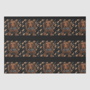 Red  Long haired Doxies    Tissue Paper