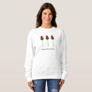 Red Long Stemmed Chocolate Roses Valentine's Day Sweatshirt