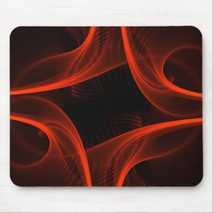 Red Loop Blades Mouse Pad