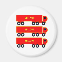 red lorry yellow lorry fridge magnet