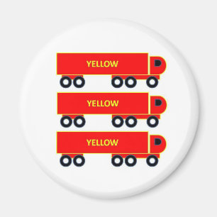 red lorry yellow lorry fridge magnet