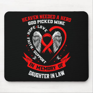 Red Loss Of Daughter In Law Heart Disease Awarenes Mouse Pad