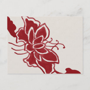 Red Lotus Flower Postcard