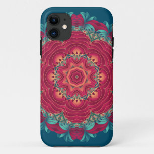 Red Lotus Mandala Case-Mate iPhone Case