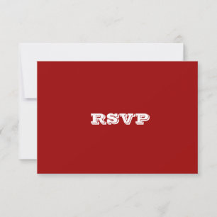 Red Love Birds Christmas Wedding RSVP Cards