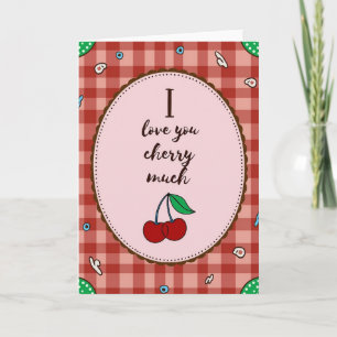 Red Love Cherry Pun Card