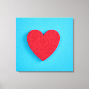 Red Love Heart Canvas Print