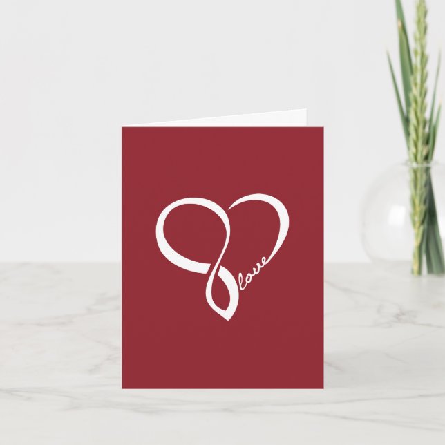 Red Love Heart Greeting Card (Front)