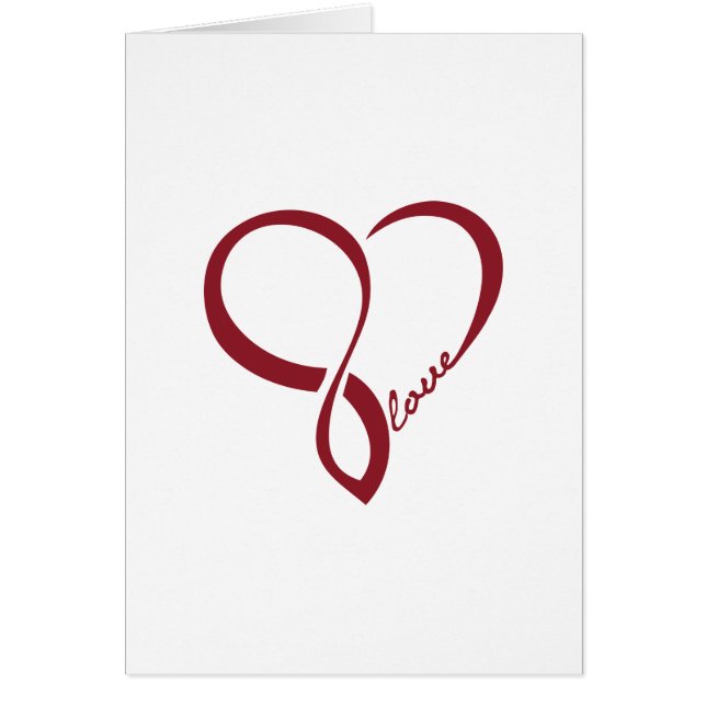 Red Love Heart Greeting Card (Front)