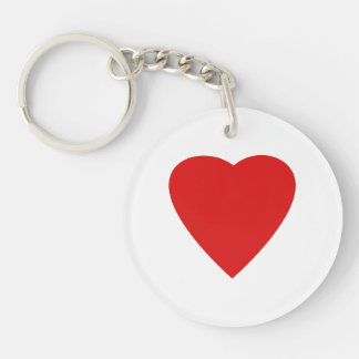 Red Love Heart. Key Ring