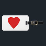 Red Love Heart. Luggage Tag<br><div class="desc">A bright red heart on a white background.</div>
