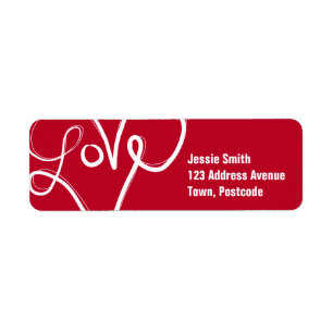 Red Love Heart Typography
