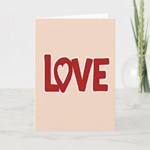 Red Love Heart Valentine Card