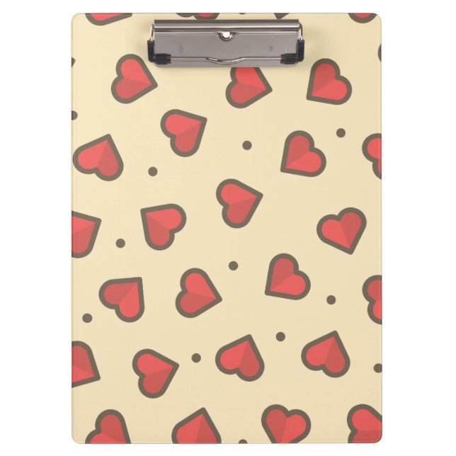 Red Love Hearts Clipboard (Front)
