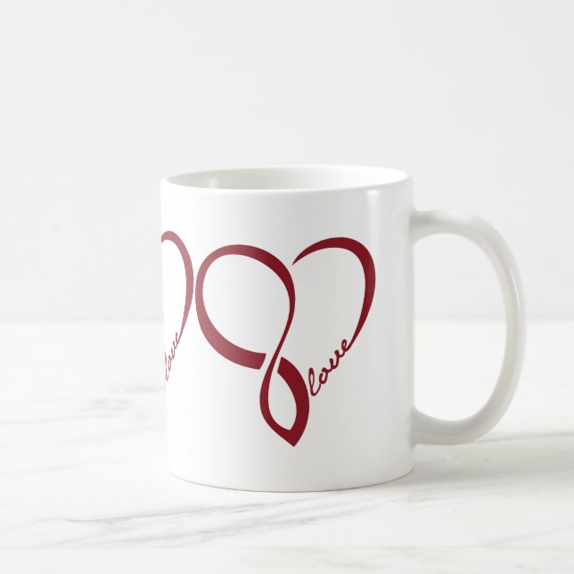 Red Love Hearts Mug (Right)