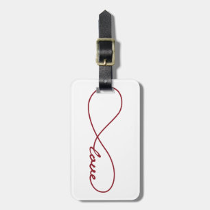 Red Love Infinity Luggage Tag