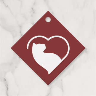 red lovecats gift tags
