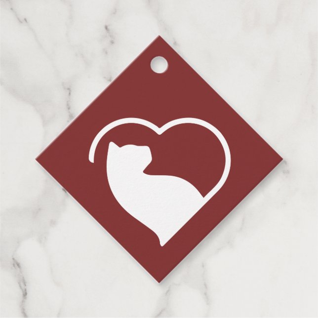 red lovecats gift tags (Front)