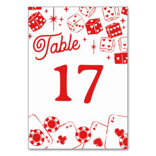 Red Lucky In Love Dice & Cards Wedding
