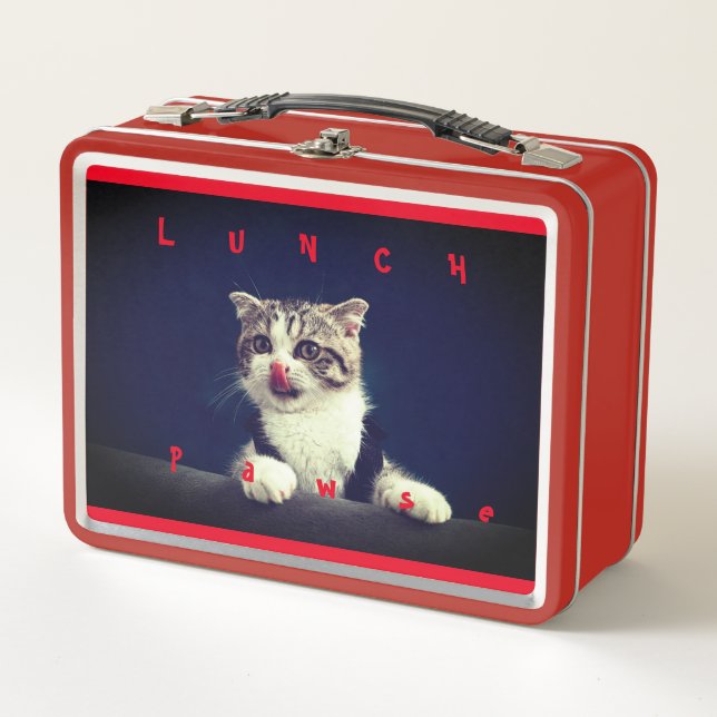 Red Lunch Box Metal Lunch Box (Front)