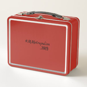RED LUNCHBOX* ALL AGES bY MMETROPOLIM Metal Lunch Box