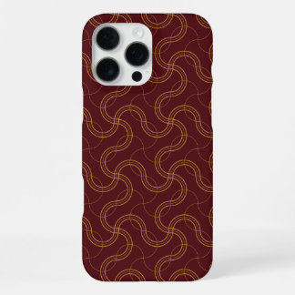 Red Luxurious Wavy Stripes Pattern iPhone 16 Pro Max Case
