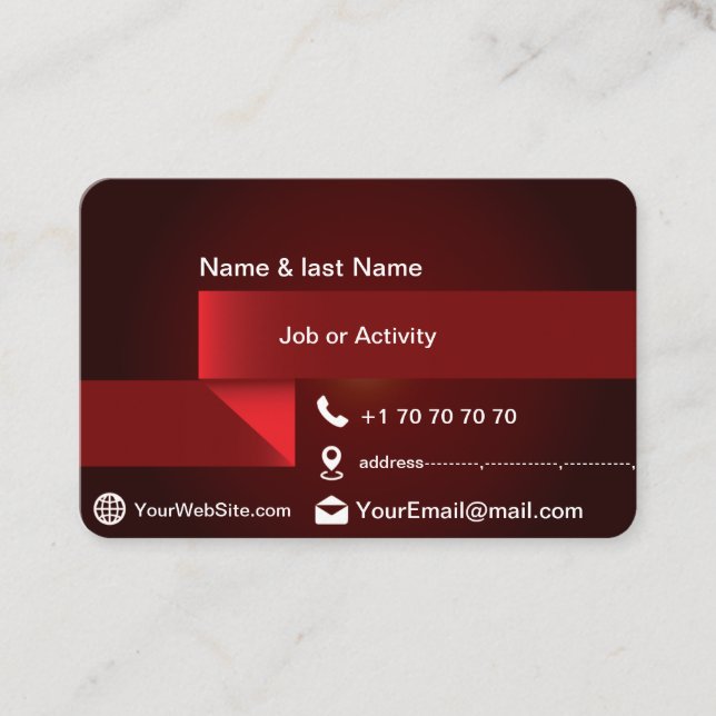 Red luxury business card (Front)