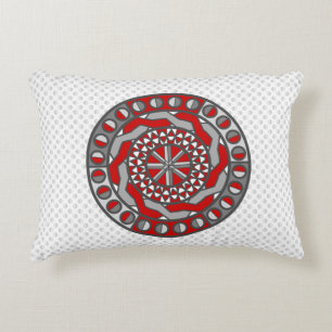 Red Machinery Accent Pillow