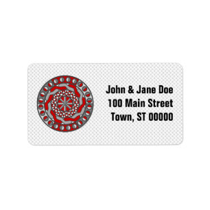 Red Machinery Address Label