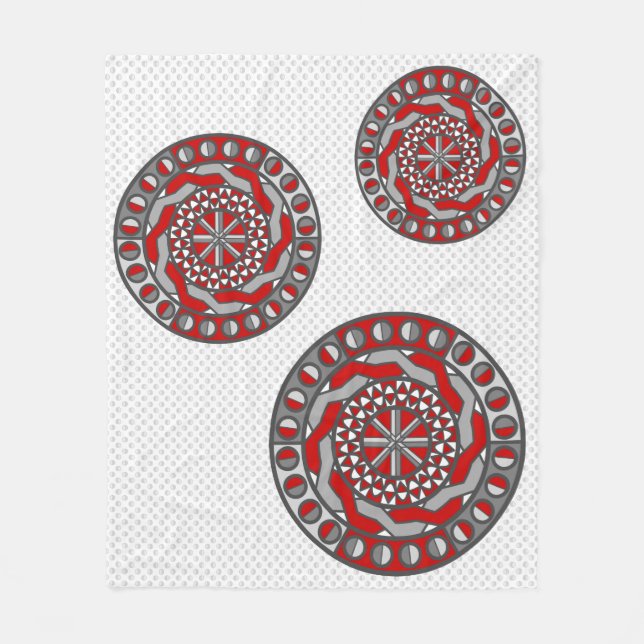 Red Machinery Fleece Blanket (Front)