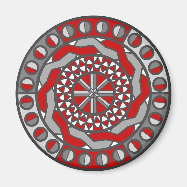 Red Machinery Magnet (Front)