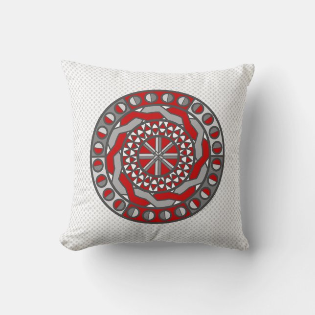 Red Machinery Pillow (Front)