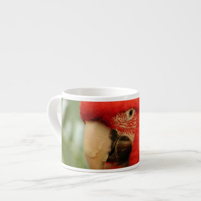 Red Mackaw parrot Espresso Cup (Front Left)