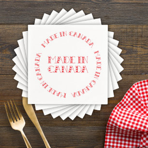 Red Made In Canada Napkin
