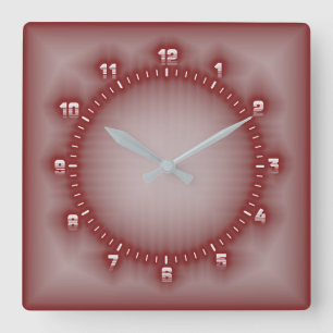 Red magic square wall clock