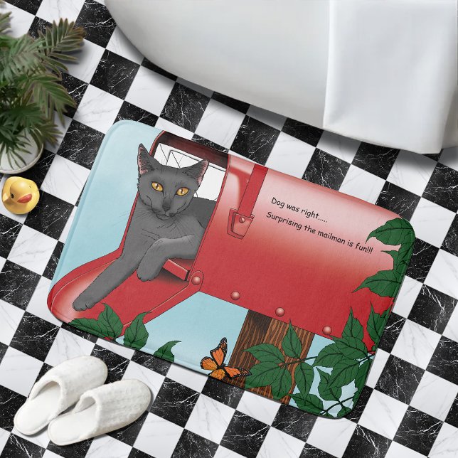 Red Mail Box Cat Bath Mat (Creator Uploaded)