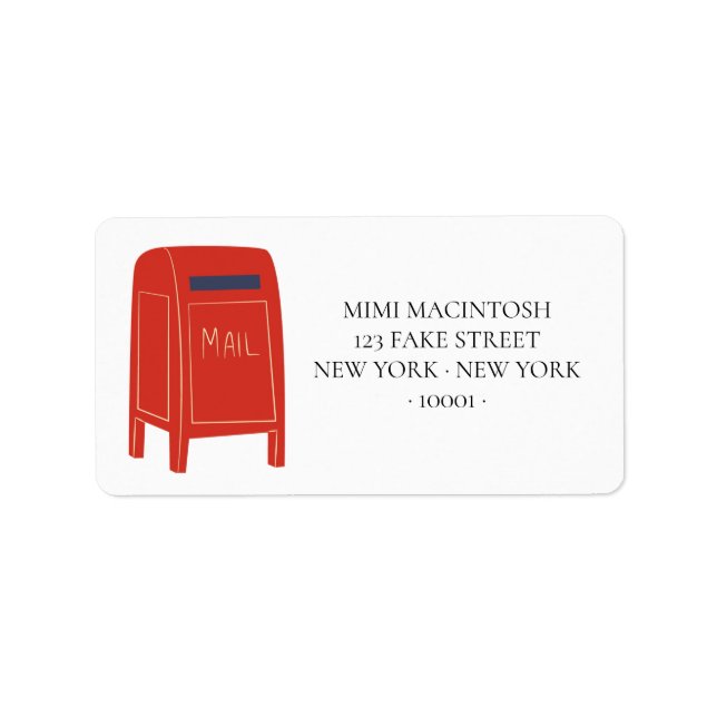 Red Mailbox Address Labels (Front)