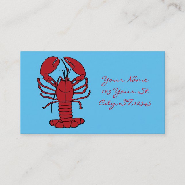 Red Maine Lobster Thunder_Cove Business Card (Front)