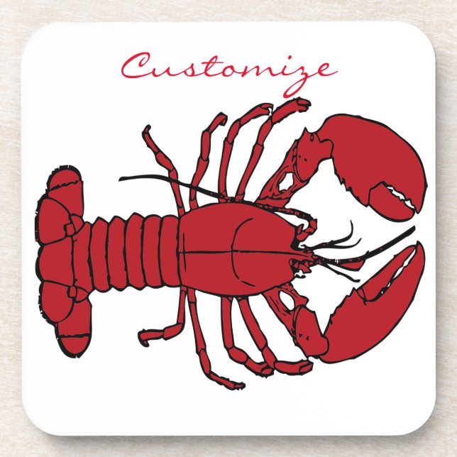 Red Maine Lobster Thunder_Cove Coaster (Front)