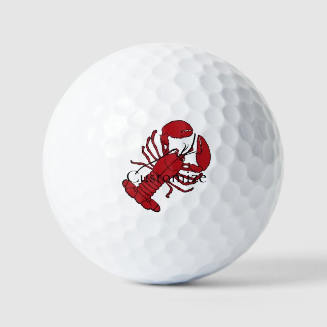 Red Maine Lobster Thunder_Cove Golf Balls (Front)